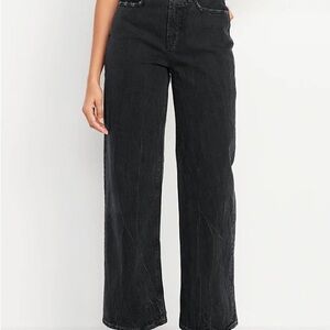 Old Navy Black Wide-Leg Jeans - High Waist
